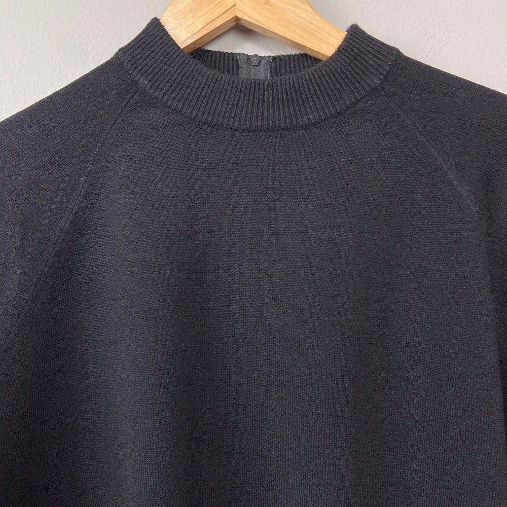 Vintage Rebecca Malone Mock Neck Sweater Size L Back Zip Raglan Sleeve Soft Cozy - Picture 3 of 9